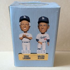 Los Angeles Dodger Hall of Fame Bobblehead Set W/Tommy Lasorda & Walter Anston